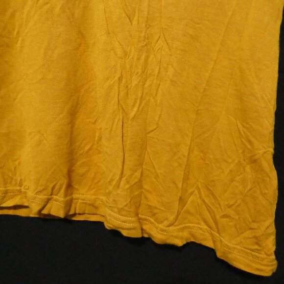 H&M | medium | Ruffled Yellow Rayon Long Sleeve Knit Shirt - Picture 8 of 16